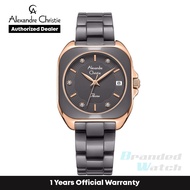 [Official Warranty] Alexandre Christie 2B31LDBRGGR Women's Black Dial Stainless Steel Steel Strap Watch