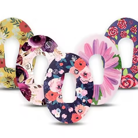 Adhesive Patch for Dexcom G6 Dexcom G7 Libre 3 Om nipod, Waterproof, Split Backing, CGM Tape(Wildflo