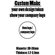 Custom made Coin/ token yang dibuat khas- For Laundry/Dobi,Vending Machine,Water Dispenser Machine