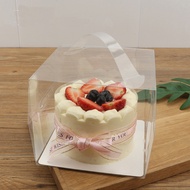 5inch 6inch 7inch Transparent Cake Box with Handle / Clear Small Transparent Gift Box / Kotak Jernih