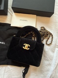 Chanel Nano Mini Velvet Top Handle Bag
