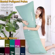 Plain Polygamy Long Pillow Ready Sizes 160x50, 180x50, 200x50 CM Premium Silicon Filling