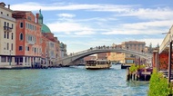 Grand Canal + Clock Tower + Ponte degli Scalzi + Ca' Pesaro International Gallery of Modern Art + Sa