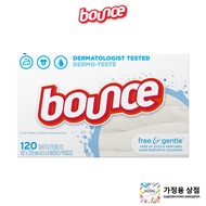 BOUNCE® Fabric Softener Dryer Sheets, Free & Gentle, 120 Sheets