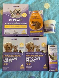 HICC PET 寵物用品  傷口抗菌噴霧   低敏手套形濕紙巾  止痕抗菌潔耳水  保濕補水凝膠 潔齒手指片
