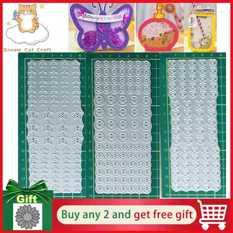 Circle Star Heart Sequins Cut Die 2023 New Metal Cutting Dies for DIY Scrapbooking Steel Craft Die C