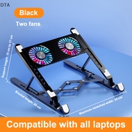 DTA Silent Adjustable Laptop Cooler Stand Foldable Laptop Cooling Support Notebook Stand For 17.3 Inch With 2/4 Cooling Fans DT