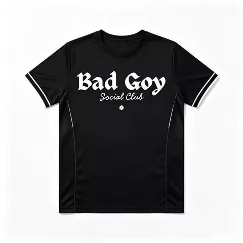 Vintage Harajuku O Neck Bad Goy Social Club Graphic Football Jersey Men Women Breathable Mesh Oversi