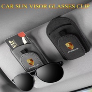 Car sun visor glasses clip ticket storage suede leather magnetic multifunctional bracket suitable fo