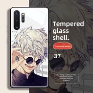 Samsung A53 A54 A41 A90 S25 Ultra S23 S24FE Note20 A70 A80 Cartoon Anime Anti-Fall Glass Phone Case