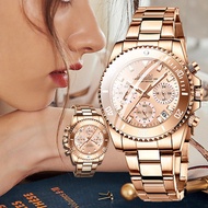 BIDEN Top Brand Luxury Women Quartz Watch True Three Eyes Chronograph Calendar Watches 12/24hours Fashion Ladies Dress Bracelet HP. SHOP