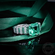 AIFEI JEWELRY Accessories Adjustable For Perak Perempuan Emerald Ring 925 Simple Cincin Silver Korean Original Square Women Sterling 純銀戒指 R2356
