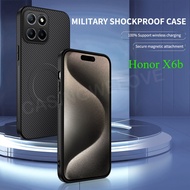 For Honor X6c 4G Carbon Fiber Pattern Magnetic Phone Case For Honor X6c HonorX6c X6b X7C X8C 5G 4G 2