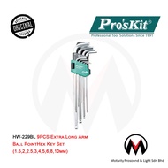 Pro'sKit HW-229BL 9PCS Extra Long Arm Ball Point Hex Key Set (1.5,2,2.5,3,4,5,6,8,10mm)
