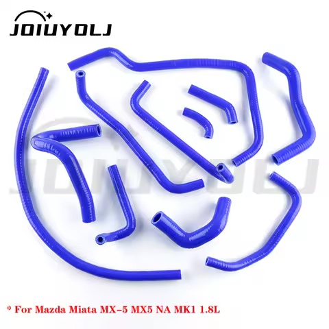 11Pcs For Mazda Miata MX-5 MX5 NA MK1 1.8L Silicone Ancillary Coolant & Breather Hose Kit