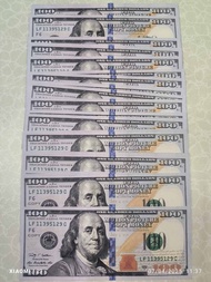 mainan uang kertas dolar replika isi 100