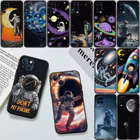 HU48 Space Moon Astronaut Phone Case for Motorola Moto Edge 70 G06 G67 G77 G87 Fusion Pro Power Plus