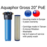 Aquaphor Gross 20" BB PoE Water Filter Big Blue. Landed, Condo, Outdoor, 5 Micron, ap902 Equivalent
