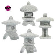 G&Y Retro Gazebo Chinese Lanterns Mini Pagoda Model Decoration Stone Miniature Statue Sandstone Home