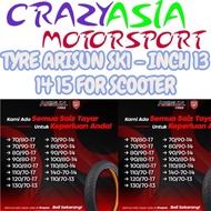 SCOOTER TYRE ARISUN SK1 - 70/90-14 80/90-14 90/90-14 100/80-14 110/70-13 110/80-14 120/70-15 130/70-