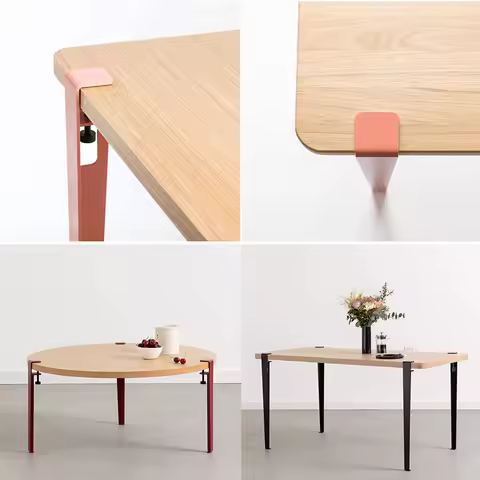 4 Pcs Furniture Legs Metal Dining Table and Chair Leg Brackets Hardware Office Table Feet Non-slip C