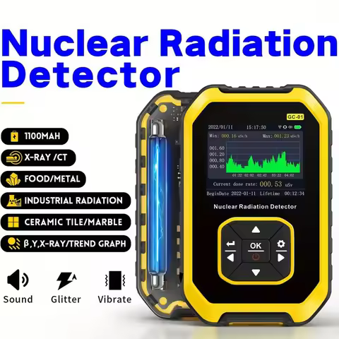 GM Geiger Counter Tube - Nuclear Radiation Detector & X-Ray Dosimeter Monitor for Radiation Measurem