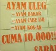 Stiker Cutting Tulisan Dagang untuk Etalase dan Gerobak