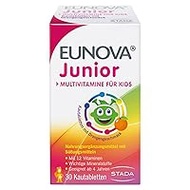 EUNOVA Junior - Multivitamin Kautabletten mit 12 Vitaminen und wichtigen Mineralstoffen - Nahrungsergänzungsmittel für Kinder ab 3 Jahren - 1 x 30 Stück