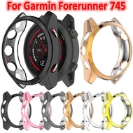 Plating TPU Protective Case Cover For Garmin Forerunner 745 Screen Protector Shell Bumper For Garmin