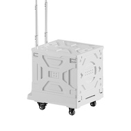 [特價]【AOTTO】多功能兩用收納折疊推車-70L(平板車 手推車 手拉車 購物車)純淨白