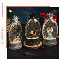 全城熱賣 - 聖誕皇冠造型小夜燈音樂盒| 皇冠雪人 | 飄雪水晶球