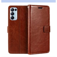 Oppo RENO 5 LEATHER CASE Button FLIP COVER Saung HP WALLET LEATHER WALLET