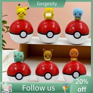 GORGESITY ไซดั๊ก โปเกมอนโปเกมอน ปิกาจู Bulbasaur ลูกบอลเอลฟ์สัตว์เลี้ยง สุ่มแบบสุ่ม Squirtle ลูกบอลป