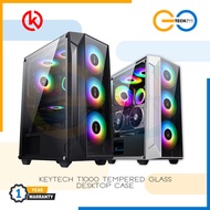 Keytech T1000 ATX Tempered Glass PC Gaming Case