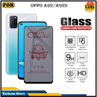 Tempered Glass Oppo A92/A92S Anti-Scratch Glass Full Cover Screen Protector Elegant