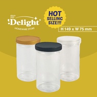 [SP260]H149 x W75mm PET Jar bottle plastic container biscuit jar biskut container biskut jar 饼干罐 罐子 
