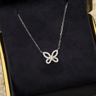 Graff 18K white gold Phantom Butterfly mini Necklace Au750 diamond-encrusted pendant High-end collar
