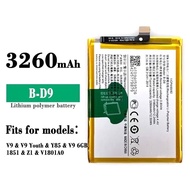 High Quality B-D9 Battery 3260mAh For Vivo V9 Youth Y85 Models 1851 V1801