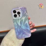 SS937 CLARITY Swirl Hologram Feather Case Blue Texture For OPPO A71 A74 A78 A9 A5 A98 A1 F1S F5 F7 F