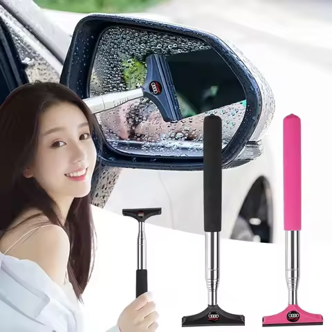 Car Rearview Mirror Wiper Retractable Handheld Cleaning Brush For Audi Sline A1 A2 A3 A4 A5 A6 A7 A8