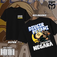 Kepstore Official - Diusir T-Shirt National DipeliharaPETANI - Unisex 24s Combed Cotton Word T-Shirt