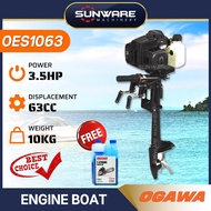 ORIGINAL OGAWA OES1063 63CC Boat Engine Outboard Motor / OGAWA 2 Stroke Motorboard (2.3KW/3.5HP)