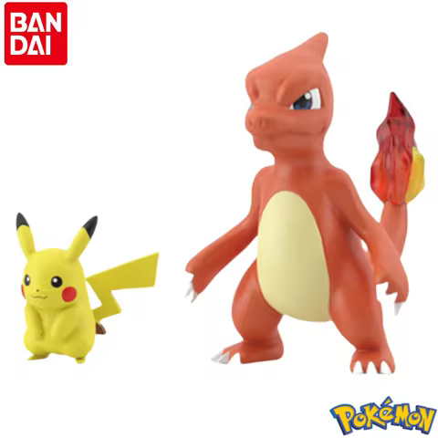 In Stock Original Bandai 100% Genuine Pikachu Charmeleon Figurine Model Ornaments Statue Holiday Gif