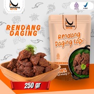 RENDANG SAGIKA - Rendang Daging Sapi Iris Asli Minang Padang Rendang kemasan 250gr Rendang Padang