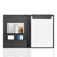 Magnetic Paper Folder Leather Clipboard Folder with Pockets Clip Folder Portable Documents Folder Bu