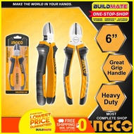 ◰ ❧ ✙ BUILDMATE Ingco Diagonal Cutting Pliers 6" 160mm Electrical Plier Wire Cutting Tools HDCP0816