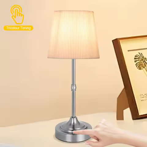 Portable Cordless Table Lamp Cordless LED Metal Table Lamp USB Rechargeable 2200K Warm Light Night L