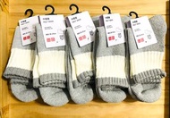 Uniqlo 男襪 中筒襪 除臭襪 灰色（5雙）