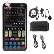 BALSA I9 Voice Changer Set, 8 Voice 16 Modes Recording Mini Sound Card, Multi-functional USB Recharg