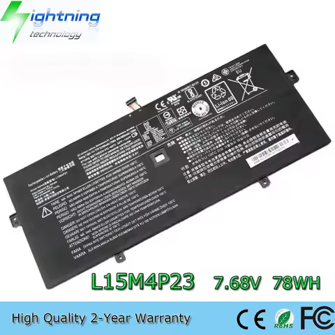 L15M4P23 7.68V 78Wh Laptop Battery for Lenovo Yoga 5 Pro 910-13IKB -80VF00BVHH Series L15C4P23 L15C4